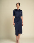 ELIZABETH — Draped Silk Jersey Dress
