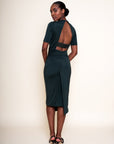 ELIZABETH — Draped Silk Jersey Dress