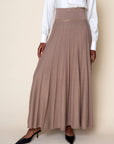 LOUISE — Pleated Knit Maxi Skirt