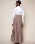LOUISE — Pleated Knit Maxi Skirt