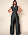MAGGIE — Structured Wrap Jumpsuit