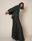 LOUISE — Pleated Knit Maxi Skirt
