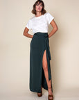 REINA — Silk Jersey Wrap Skirt