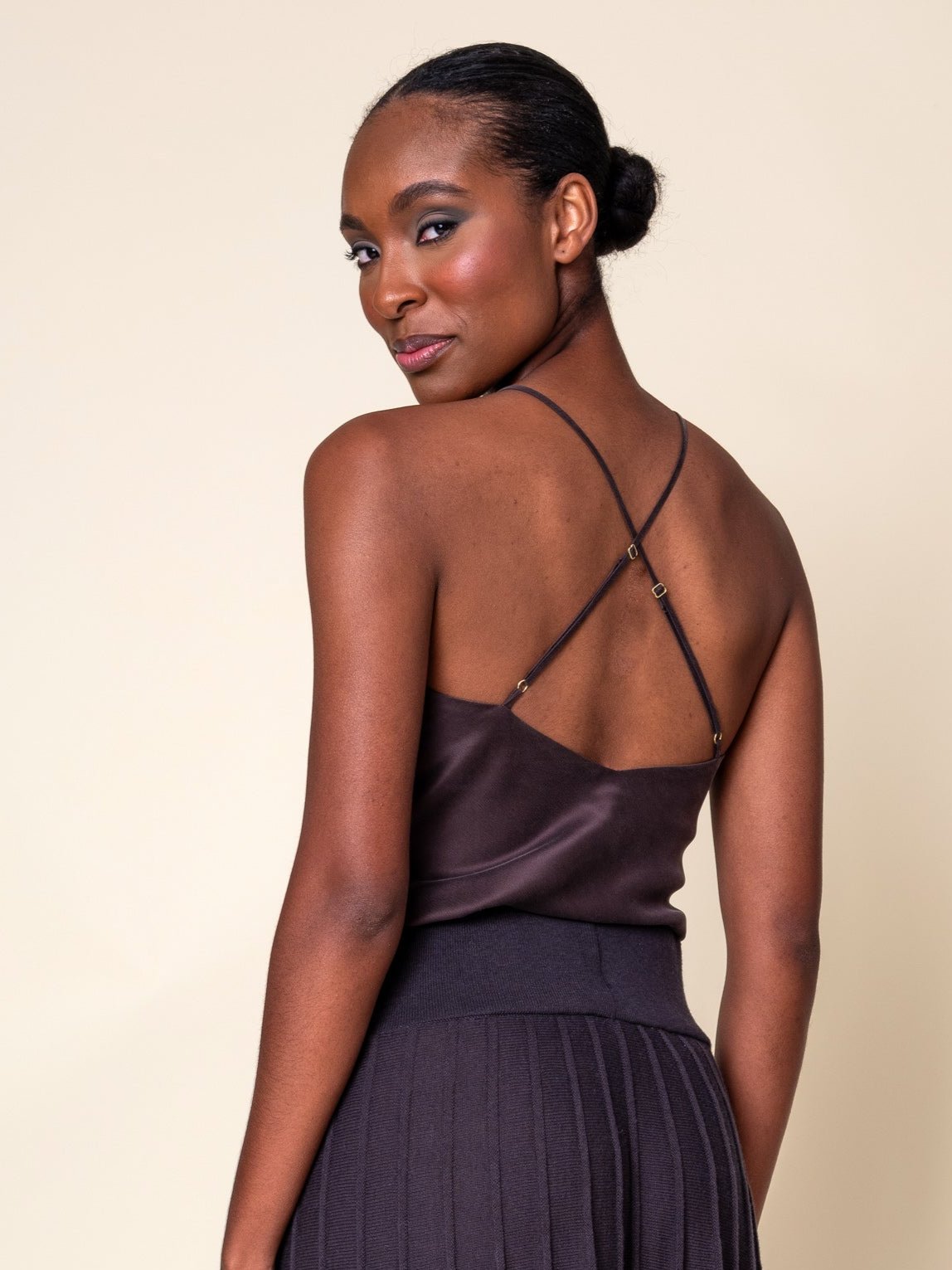 CLEMENTINA — Sueded Silk Camisole – Daniel Gonzalez Designs