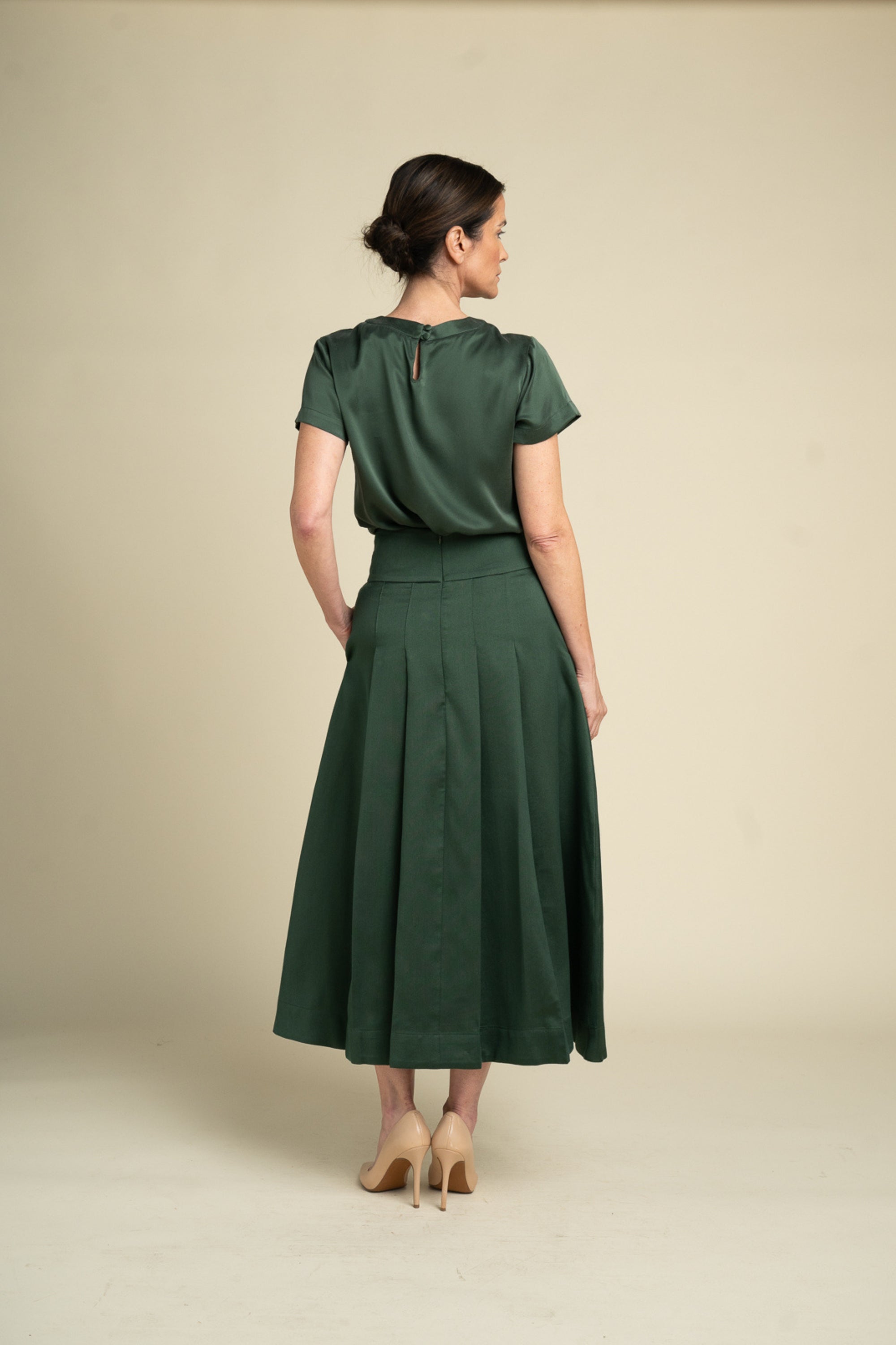 CHIQUI — Drop-Waist Pleated Skirt