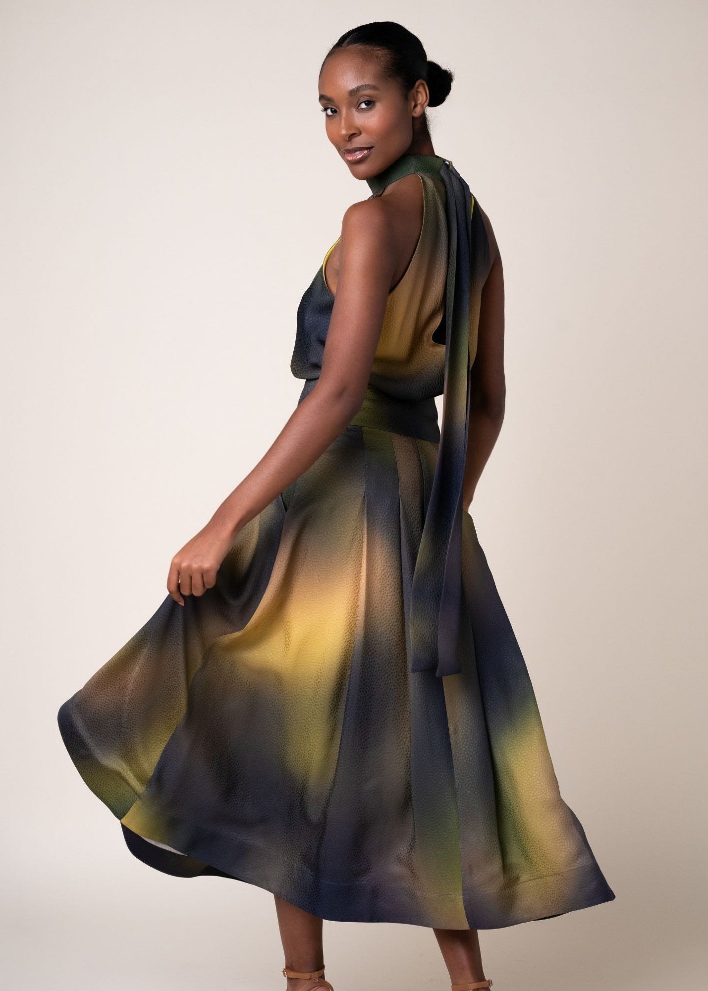 drop waist pleated skirt dress CHIQUI — Drop-Waist – Daniel Gonzalez Designs while the pleated skirt Color:Exclusive Collection Satin Tea Length A-Line Wedding Guest 2023