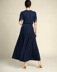 LOUISE — Pleated Knit Maxi Skirt