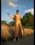 ELLA — Asymmetrical Pleated Dress
