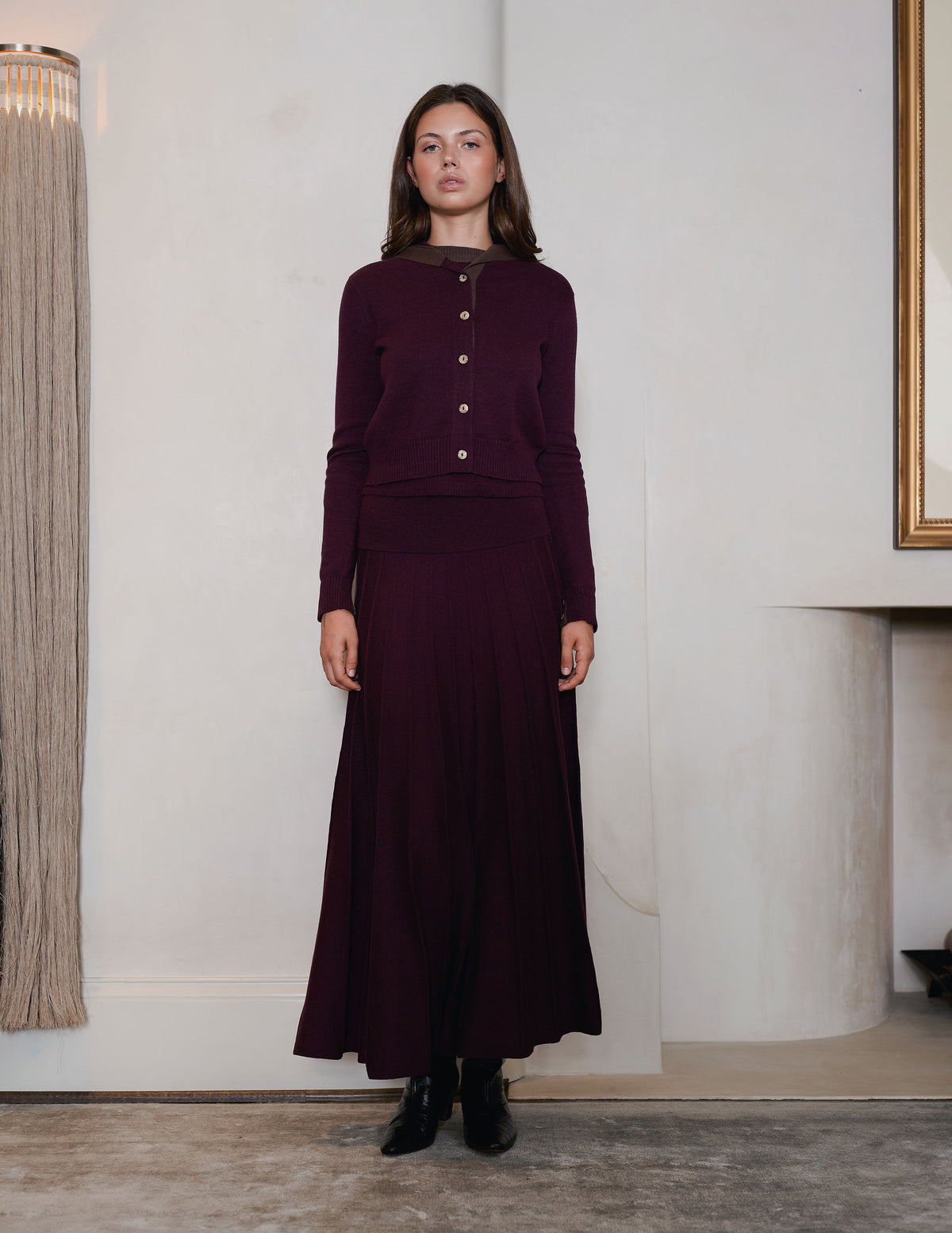 DG atelier - Louise Alpaca/cotton knit Maxi Skirt.