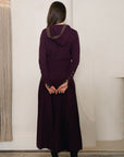 The LILY Knit Cardigan - Wine
