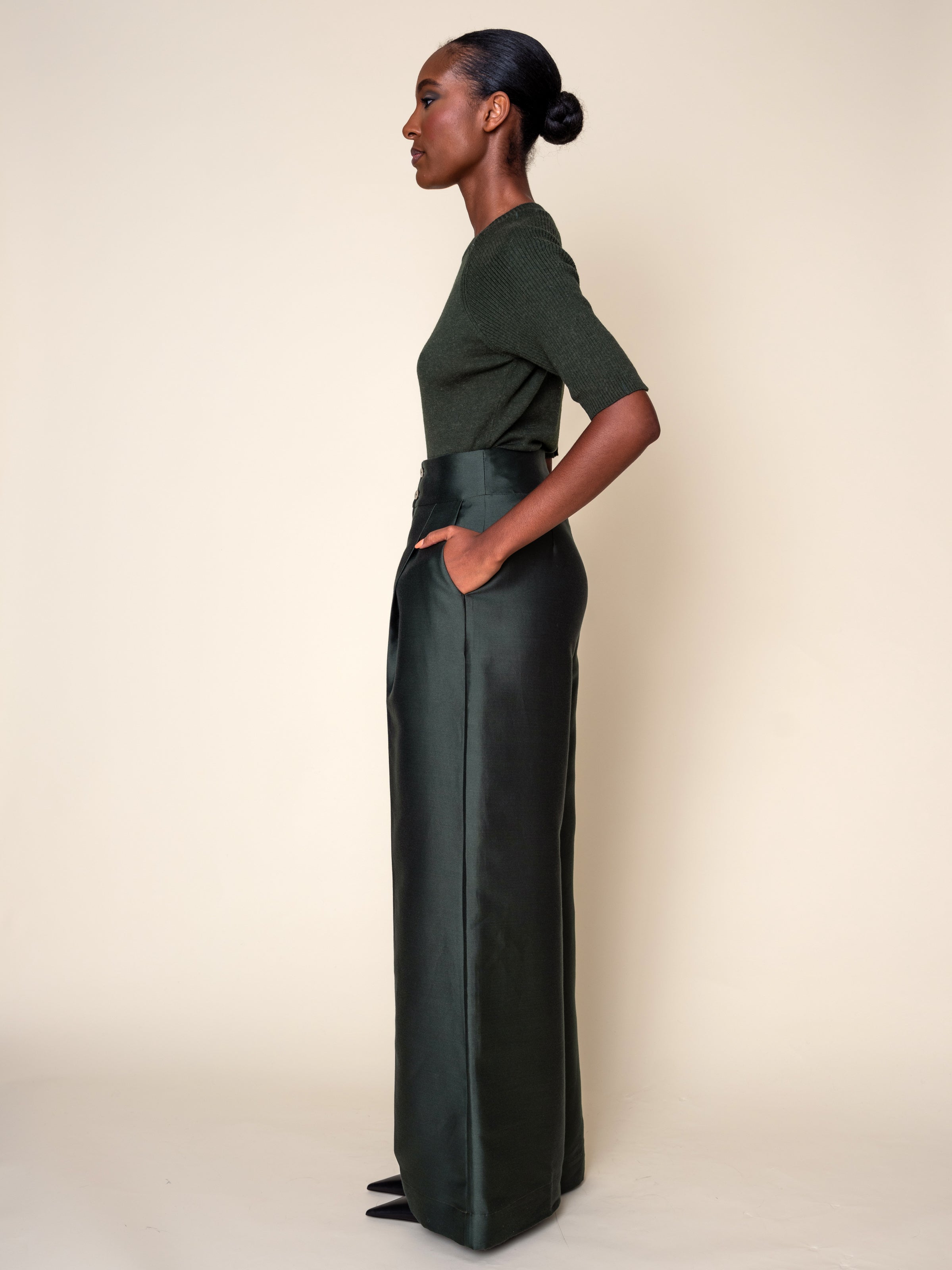MATTIE — Pleated Wide-Leg Trouser