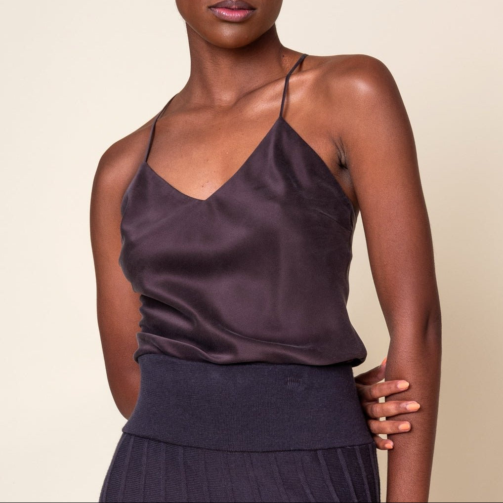 CLEMENTINA — Sueded Silk Camisole – Daniel Gonzalez Designs
