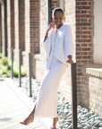 CHRISTINA — Ribbed Button-Front Knit Dress