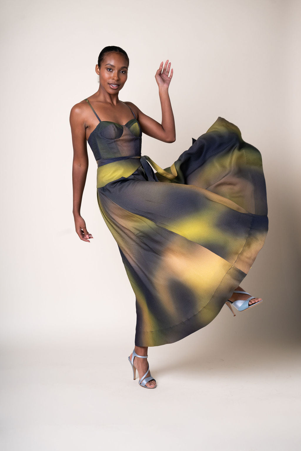 GWENTYH — Pleated Corset Dress